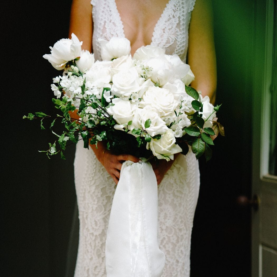 Photo of Bridal Flowers at Book Barn. Styling + Flowers + Hire by Form over Function