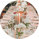 Wedding Styling Sydney Flower table - Form over Function