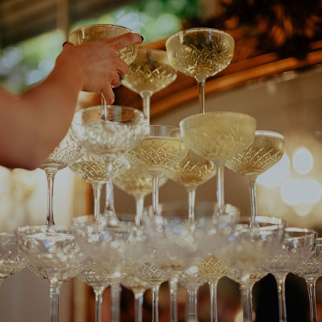 Photo of Champagne Tower. Styling + Flowers + Hire by Form over Function